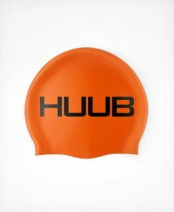 Unisex Silicone Swim Cap - Fluo Orange