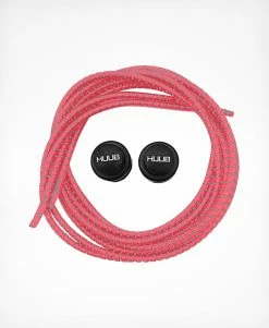 Unisex HUUB Elastic Laces With Locks - Coral