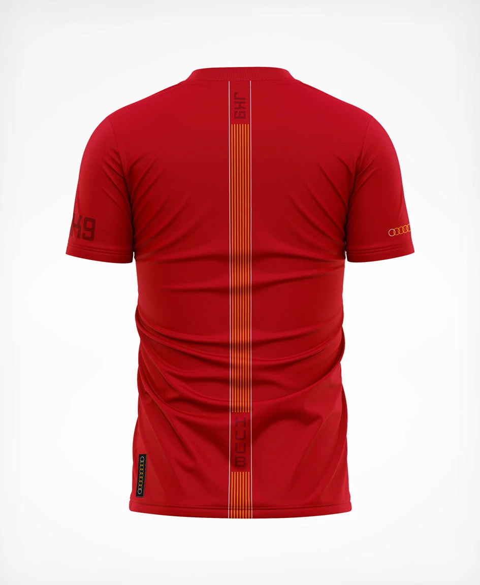 UNISEX JK9 - Jason Kenny Tech Tee Cherry Red 2 UNISEX JK9 - Jason Kenny Tech Tee Cherry Red - Image 2