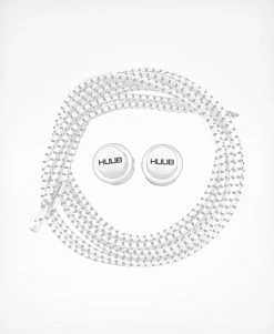 Unisex HUUB Elastic Laces With Locks - White