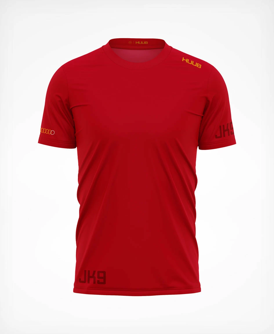 UNISEX JK9 - Jason Kenny Tech Tee Cherry Red 1 UNISEX JK9 - Jason Kenny Tech Tee Cherry Red