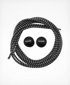 Unisex HUUB Elastic Laces With Locks - Black