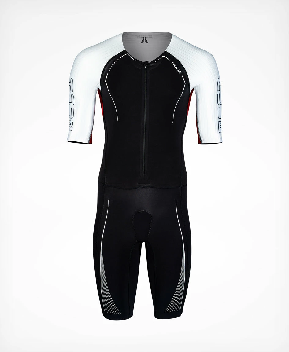 Men's Anemoi+ Aero Tri Suit - Black/White 1 Men's Anemoi+ Aero Tri Suit - Black/White