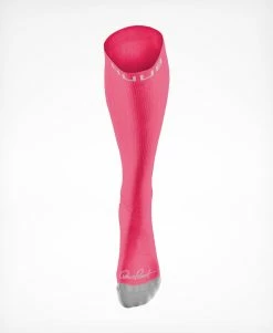 UNISEX DS Compression Sock - Pink -Triathlon shop DS Recovery Sock Pink Front