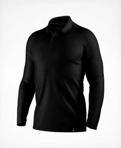 Men's Polo Shirt - Long Sleeve -Triathlon shop LS Polo Shirt Front 45