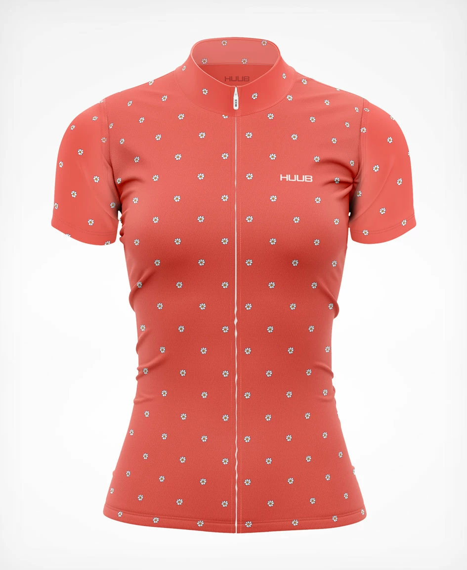 Women's La Fleur Short Sleeve Jersey Coral Flowers - Women's 1 Women's La Fleur Short Sleeve Jersey Coral Flowers - Women's