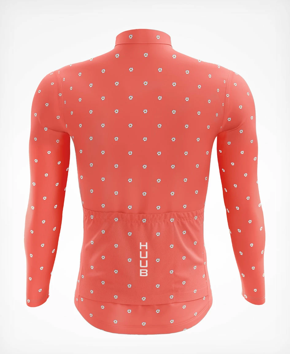 Women's La Fleur Thermal Long Sleeve Jersey Coral Flowers - Women's 2 Women's La Fleur Thermal Long Sleeve Jersey Coral Flowers - Women's - Image 2