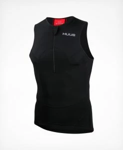 Men's Essential Tri Top - Men's -Triathlon shop Men s ESSENTIAL Tri Top Black Front 45