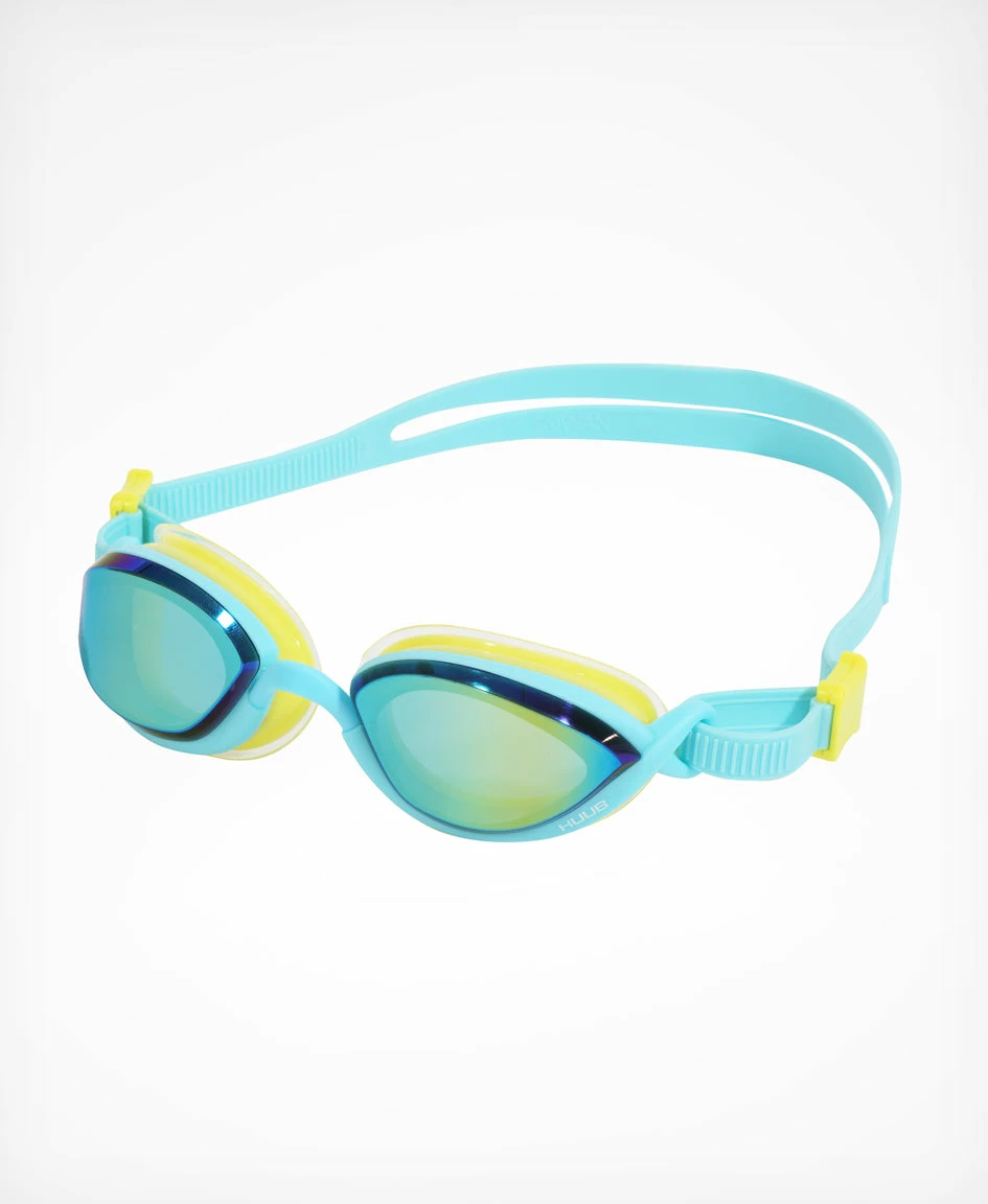 UNISEX Pinnacle Air Seal Swim Goggle - Aqua/Fluo Yellow 2 UNISEX Pinnacle Air Seal Swim Goggle - Aqua/Fluo Yellow - Image 2