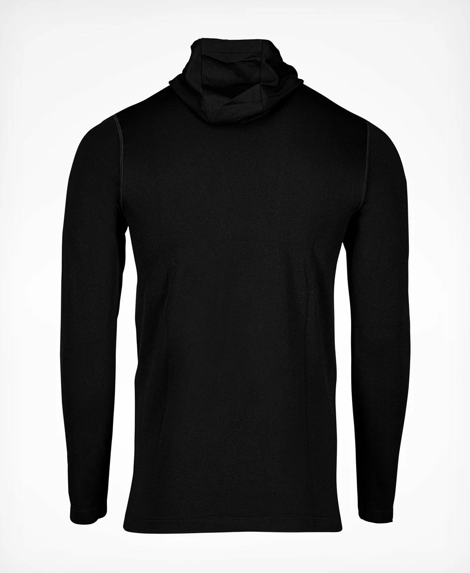 Men's Seamless Training Hoodie Black - Men's 2 Men's Seamless Training Hoodie Black - Men's - Image 2