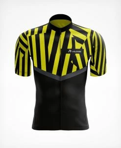 Men's Velesse Split Short Sleeve Jersey Fluro Yellow - Mens